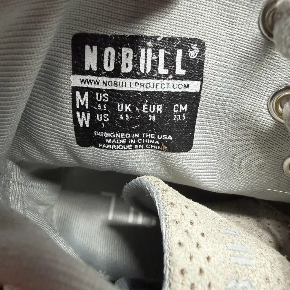 NOBULL Trainer High Top Shoes Womens Size 7 Gray Suede Gum Crossfit Sneakers